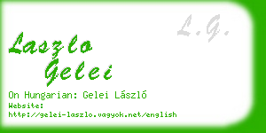 laszlo gelei business card