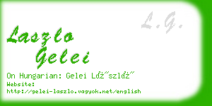 laszlo gelei business card